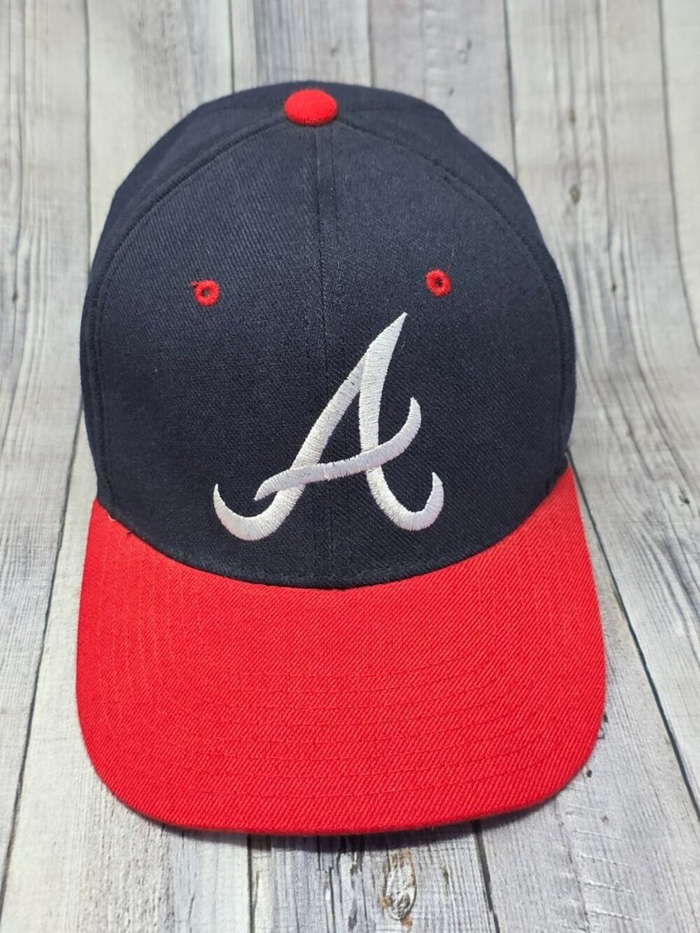 Vintage Atlanta Braves Hat Cap MLB Starter StarFit Size 1 Hat 6 5/8 - 7 1/8 EXC